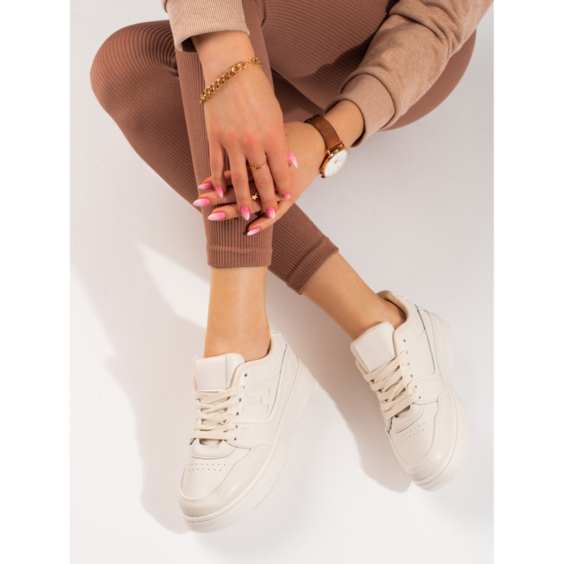 Beige Shelovet sneakers för kvinnor 2