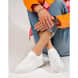 Shelovet vita sportskor med tjock sula 2