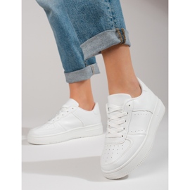 Shelovet vita sportskor med tjock sula 1