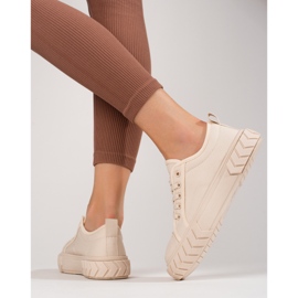Shelovet beige sneakers för kvinnor 2