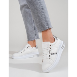 Vita damstövlar med Shelovet tjocka sulor 1