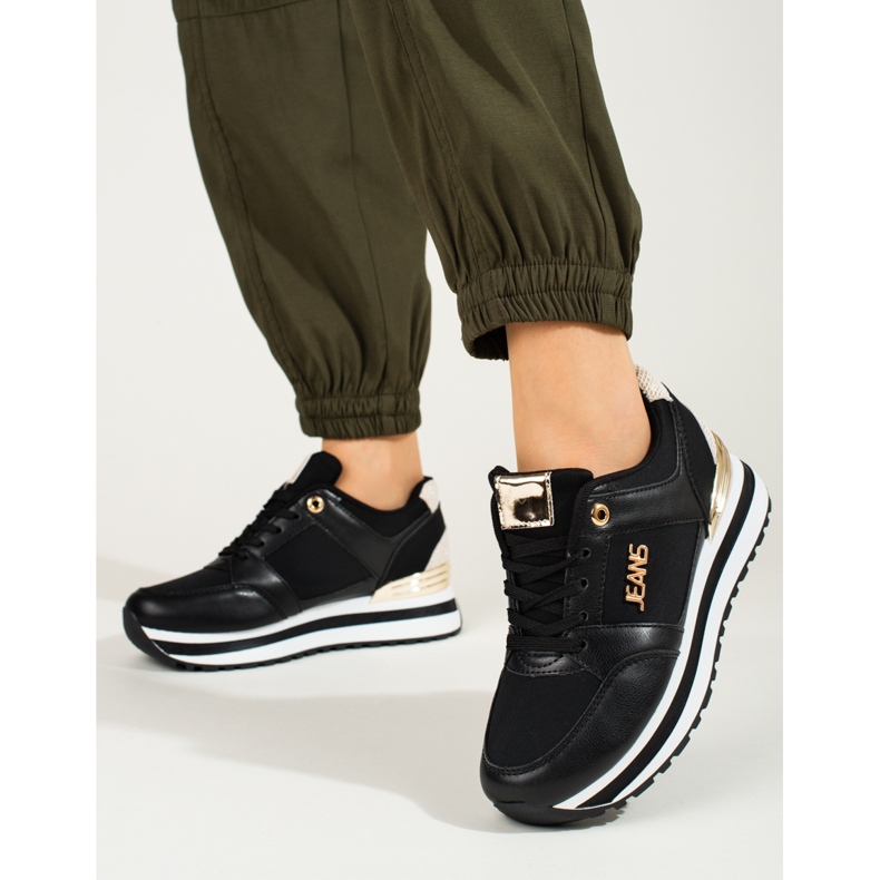 Shelovet högplattformssneakers svarta 1