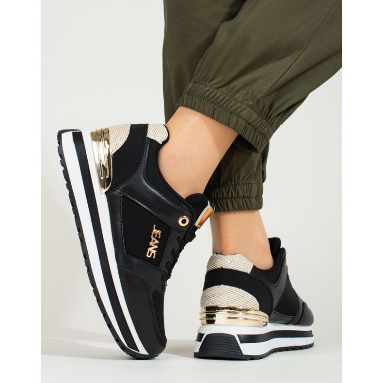 Shelovet högplattformssneakers svarta 2