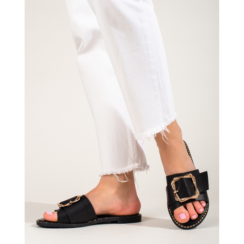 Svarta eleganta rutschkanor med Shelovet-spänne 1