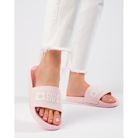 Klassiska rosa tofflor för kvinnor Big Star FF274A201600 2