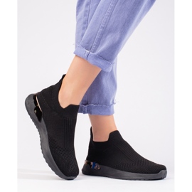 Lättviktssvarta Shelovet sportskor i textil 2