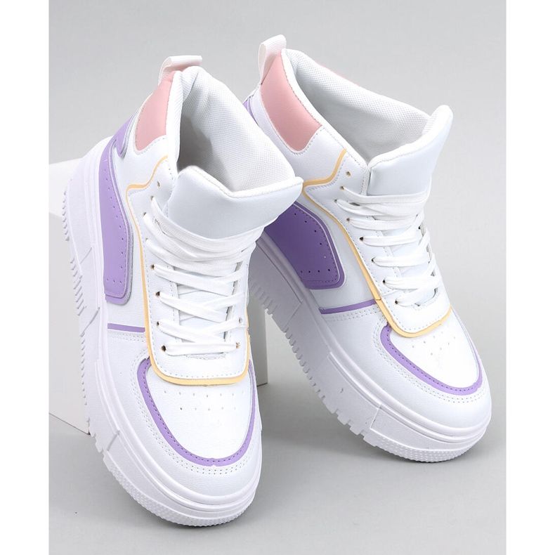 BM Storm WHITE / LILA high-top sneakers vit 1