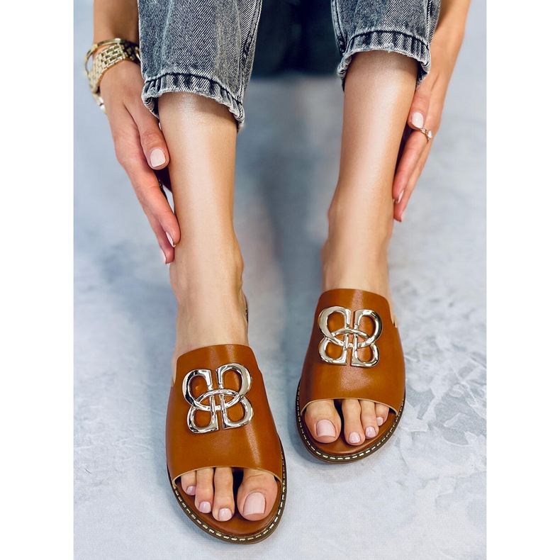 Ebony Camel damtofflor brun 1