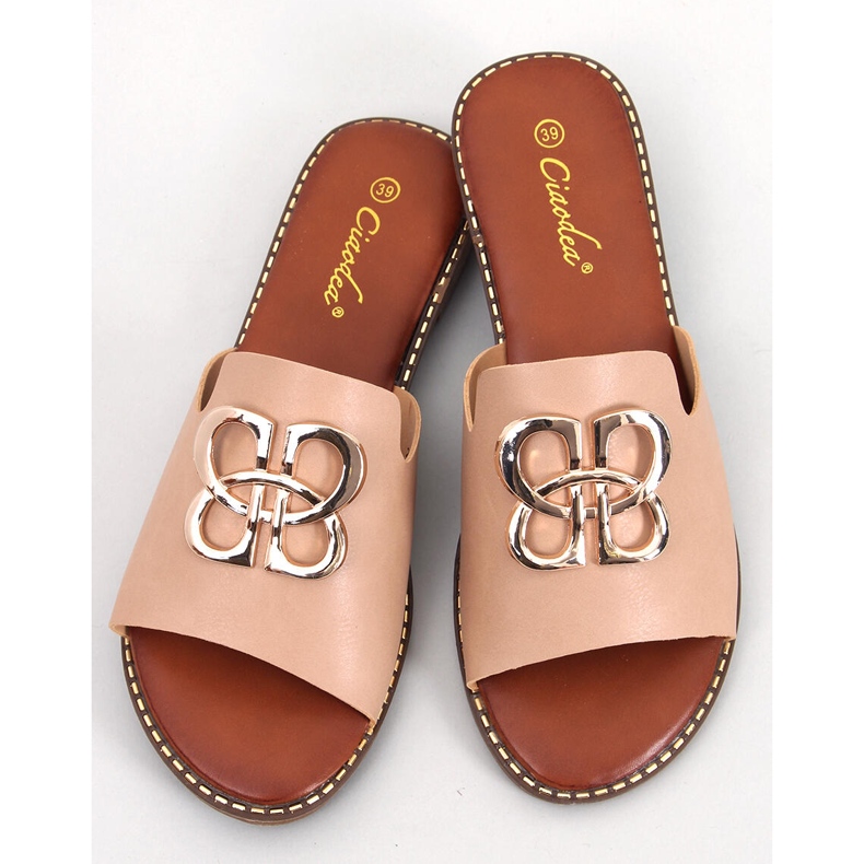 BM Ebony Aprikos tofflor för kvinnor beige 1