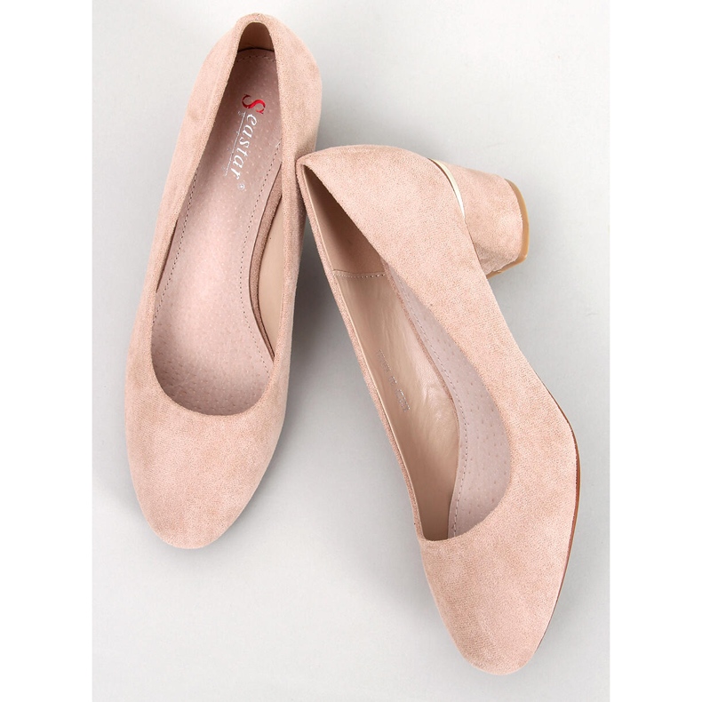 Seastar Chelsea Khaki Round Toe Pumps beige 1