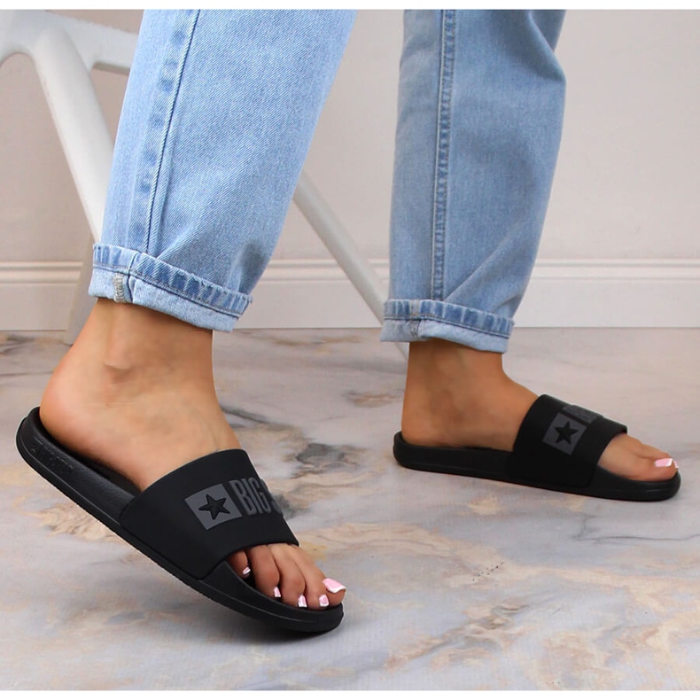 Big Star FF274A200 svarta damtofflor för pool 2