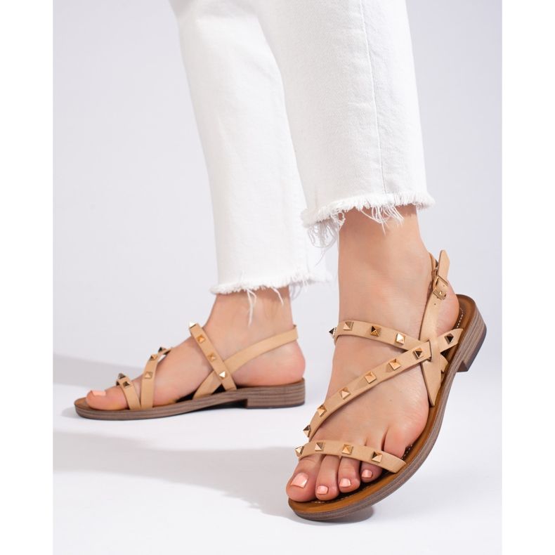 W. Potocki Svarta romerska sandaler med Potocki nitar 1