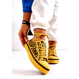 Sneakers dam Pantera Big Star JJ274616 Gul 2