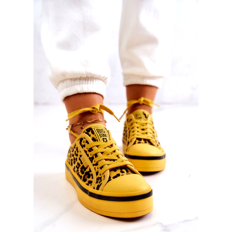 Sneakers dam Pantera Big Star JJ274616 Gul 6