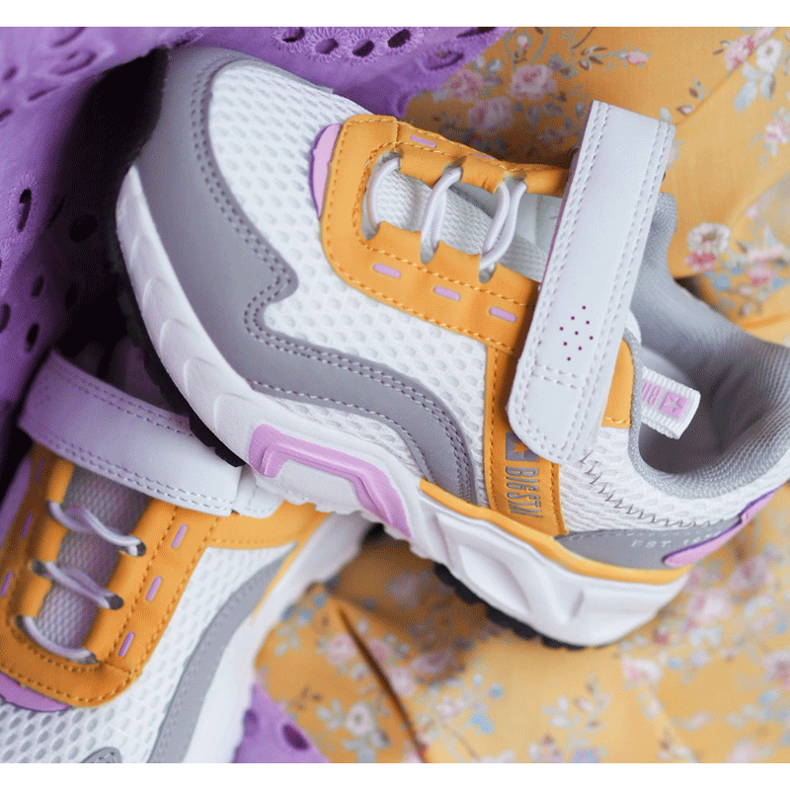 Sportskor för barn med kardborre Big Star JJ374257 Vit och Gul mångfärgad 1