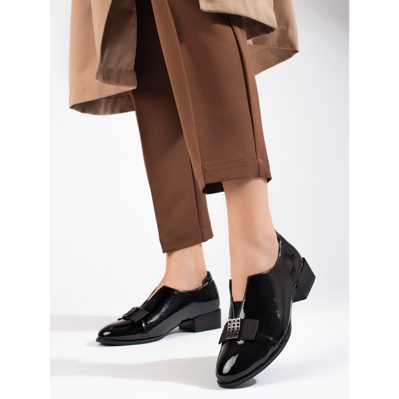 W. Potocki Lackade eleganta högklackade skor Potocki svart 1