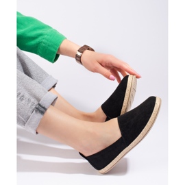 W. Potocki Potocki espadrillor i svart mocka för kvinnor 2