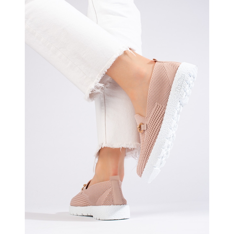 Dam slip on tyg Shelovet puderrosa 1