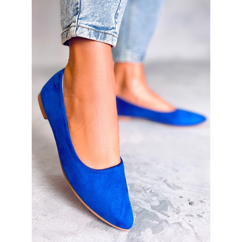 Seastar Keys Sky Blue läder innersula ballerinor blå 1