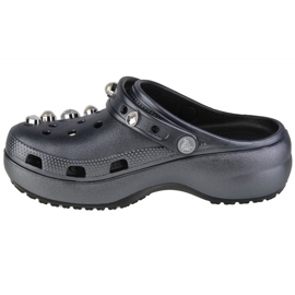 Crocs Classic Plattform Kristaller Pärlor Clog W 208342-001 grå 1