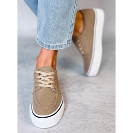 Ming Khaki damsneakers beige 2