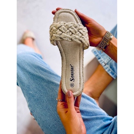 BM Erika Beige stringtofflor för kvinnor 2