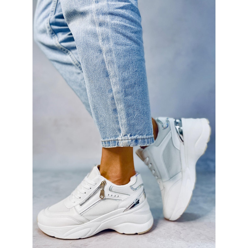 BM Mcbride White wedge sneakers vit 2