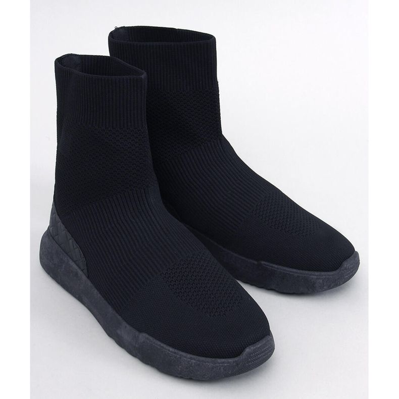 Ervin Black sock sneakers svart 1