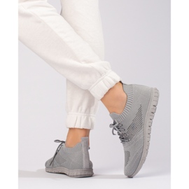 W. Potocki Lätt genombrutna damsportskor Potocki grå 1