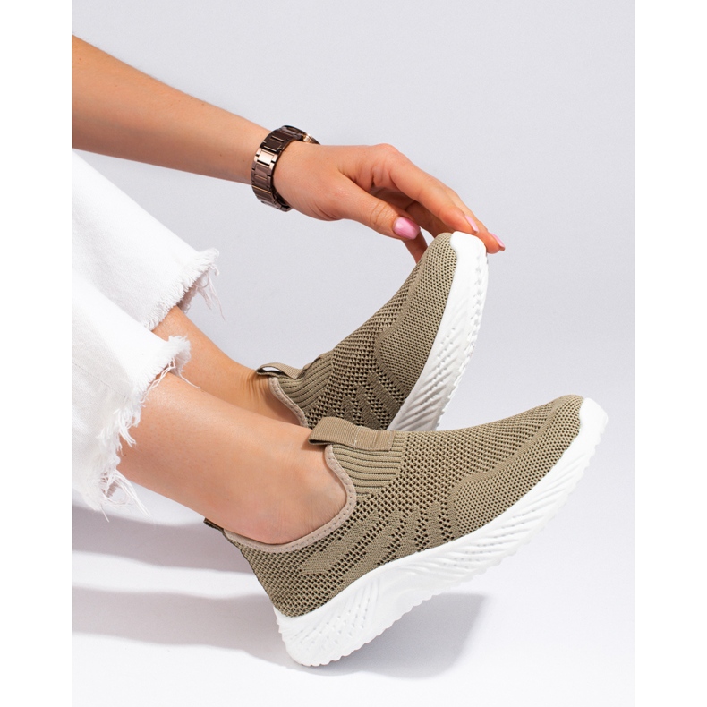 Shelovet kvinnors genombrutna sportskor grön 1