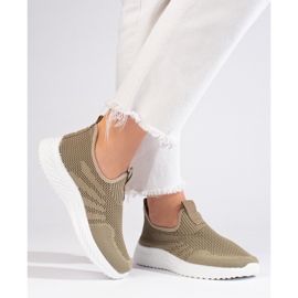 Shelovet kvinnors genombrutna sportskor grön 2