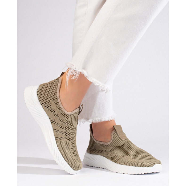 Shelovet kvinnors genombrutna sportskor grön 2