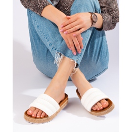 Damespadrillor på tjock sula Vinceza vit 1