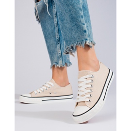 Shelovet beige sneakers för kvinnor 2