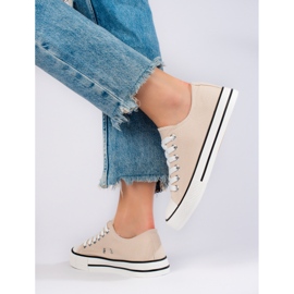 Shelovet beige sneakers för kvinnor 1