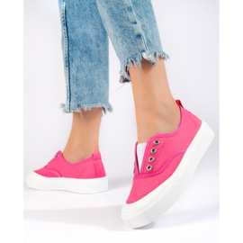 Rosa plattform slip-on sneakers från Shelovet 1