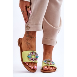 Modetofflor för kvinnor med grön Halsey-dekoration 1