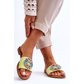 Modetofflor för kvinnor med grön Halsey-dekoration 2