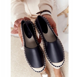 Läder Espadriller På En Flätad Sula Big Star HH274505 Svart 5