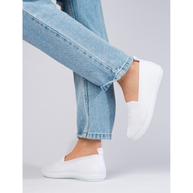 Slip-on sneakers i textil för kvinnor Shelovet vit 2