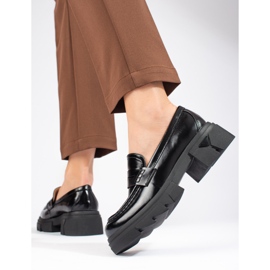 Svarta klassiska Shelovet plattformsmockasiner 1