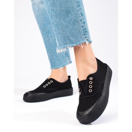 Svarta Shelovet slip-on sneakers 2