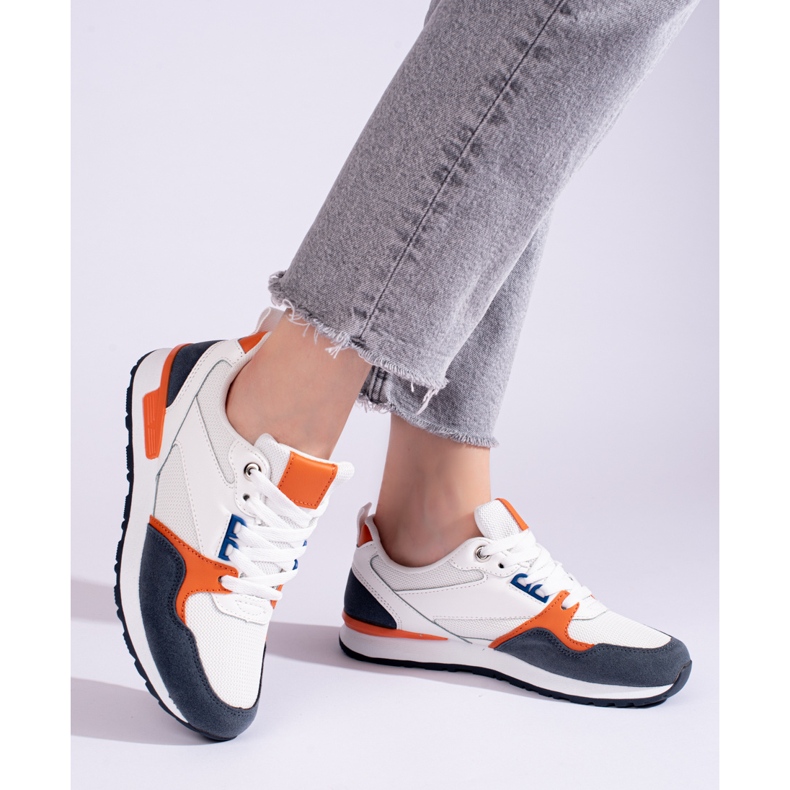 Damsportskor Shelovet vit och marinblå 2