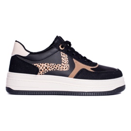 Damsportskor på plattformen svarta Shelovet 1