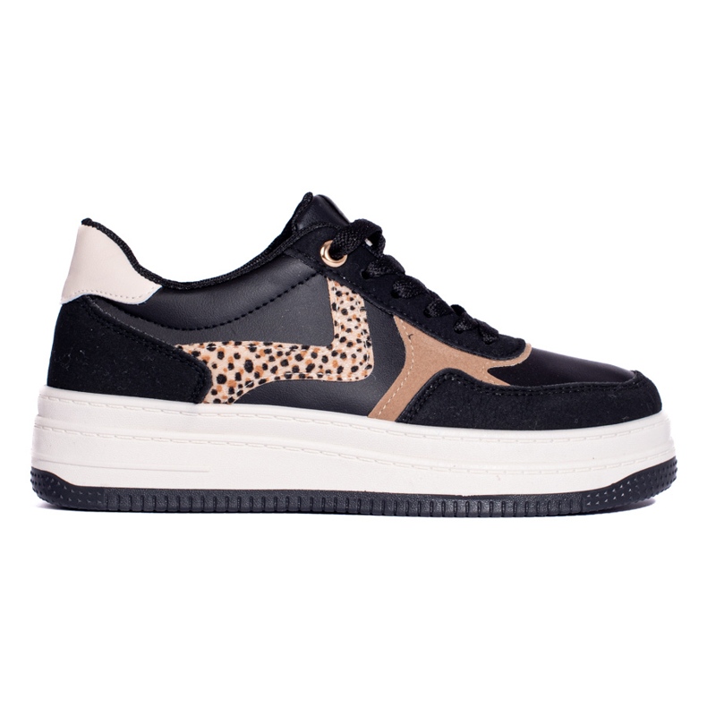 Damsportskor på plattformen svarta Shelovet 1