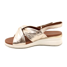 Caprice Platino metalllädersandaler 9-28300-20 959 gyllene 4