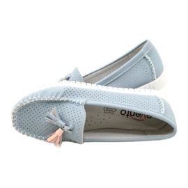 Fashionabla genombrutna loafers Evento 23PB08-5372 Blå 6
