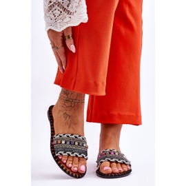 Bellisa tofflor med svart utsmyckning för kvinnor 1