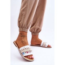 Kvinnors flätade utsmyckade tofflor Vita Millano 2