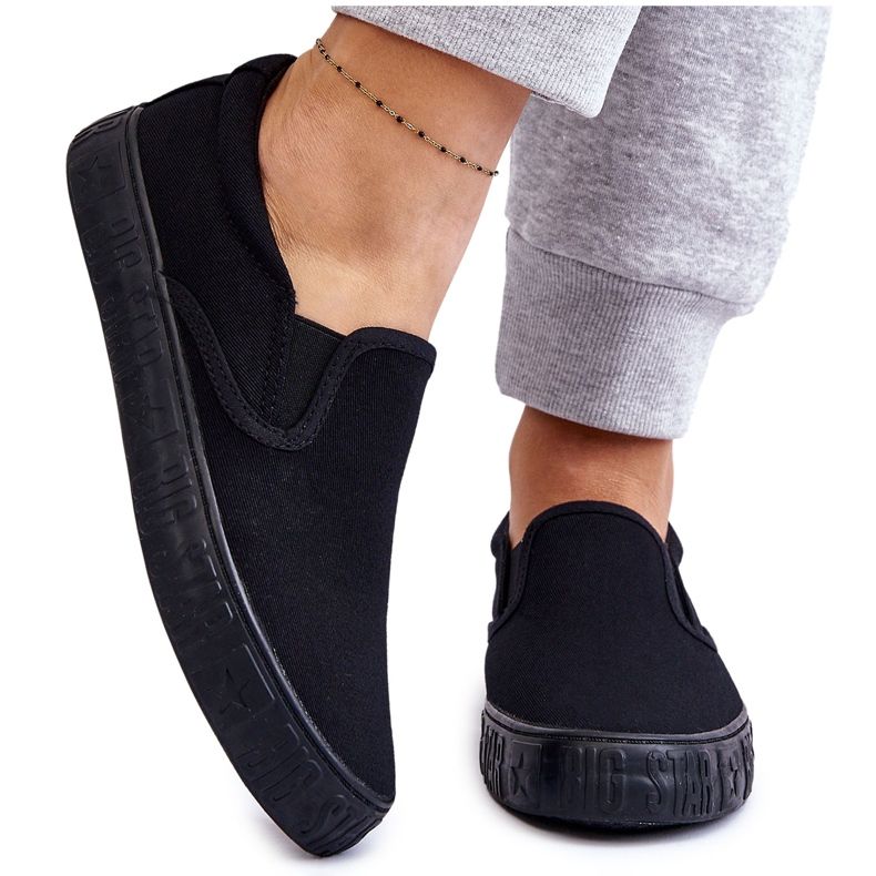 Damsneakers Slip-On Big Star LL274392 Svart 4